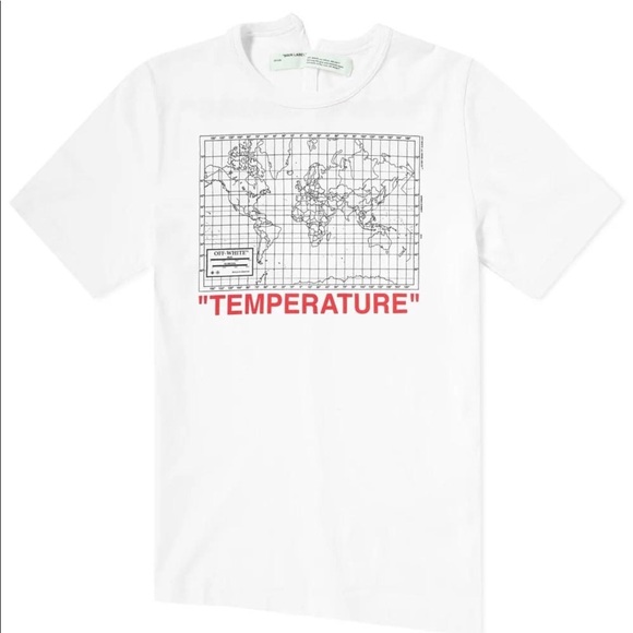 Off White Shirts Authentic Mens Off White Temperature Tshirt